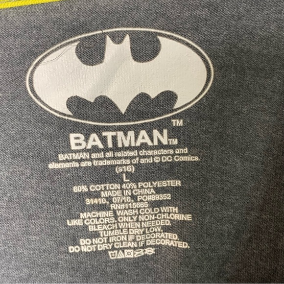 Batman Baseball Jersey Style Graphic T-Shirt - Picture 12 of 12